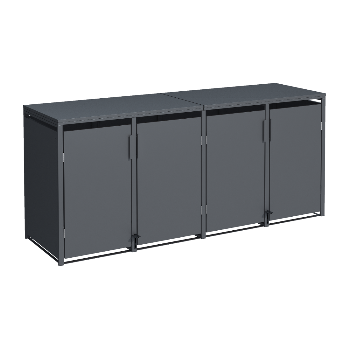 Container berging staal Holten voetpedaal 4 containers