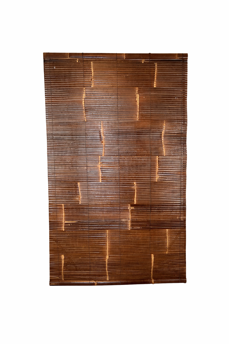 Rolgordijn bamboe zwart 120 x 200 cm