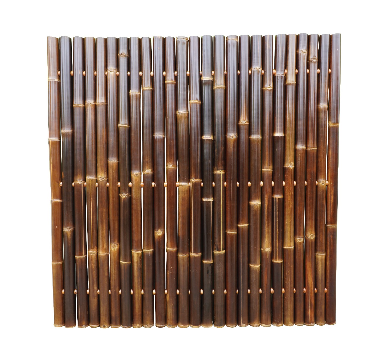 Bamboescherm zwart 60-90mm 200x180cm